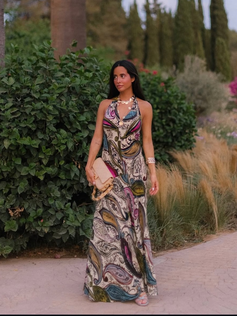 Zara Paisley Halter Maxi Dress in Multi Colors - Picture 12 of 15